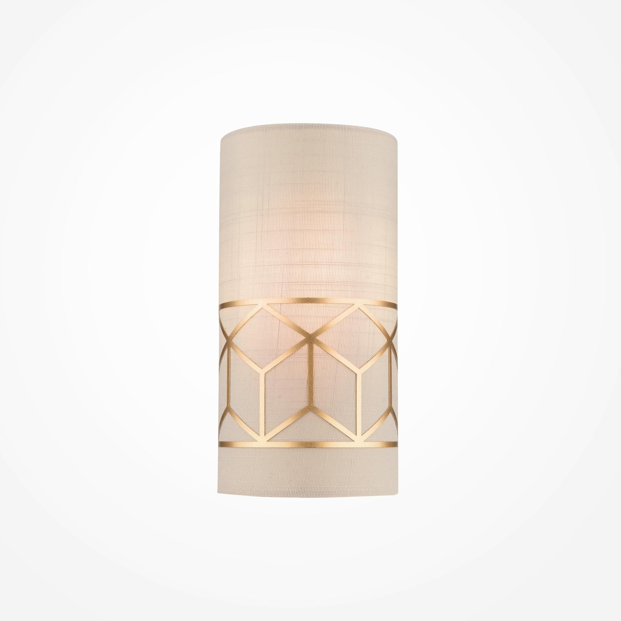 WANDLEUCHTE MESSINA - Goldfarben, Trend, Kunststoff/Textil (23,9/10,1/10,1cm) - MAYTONI