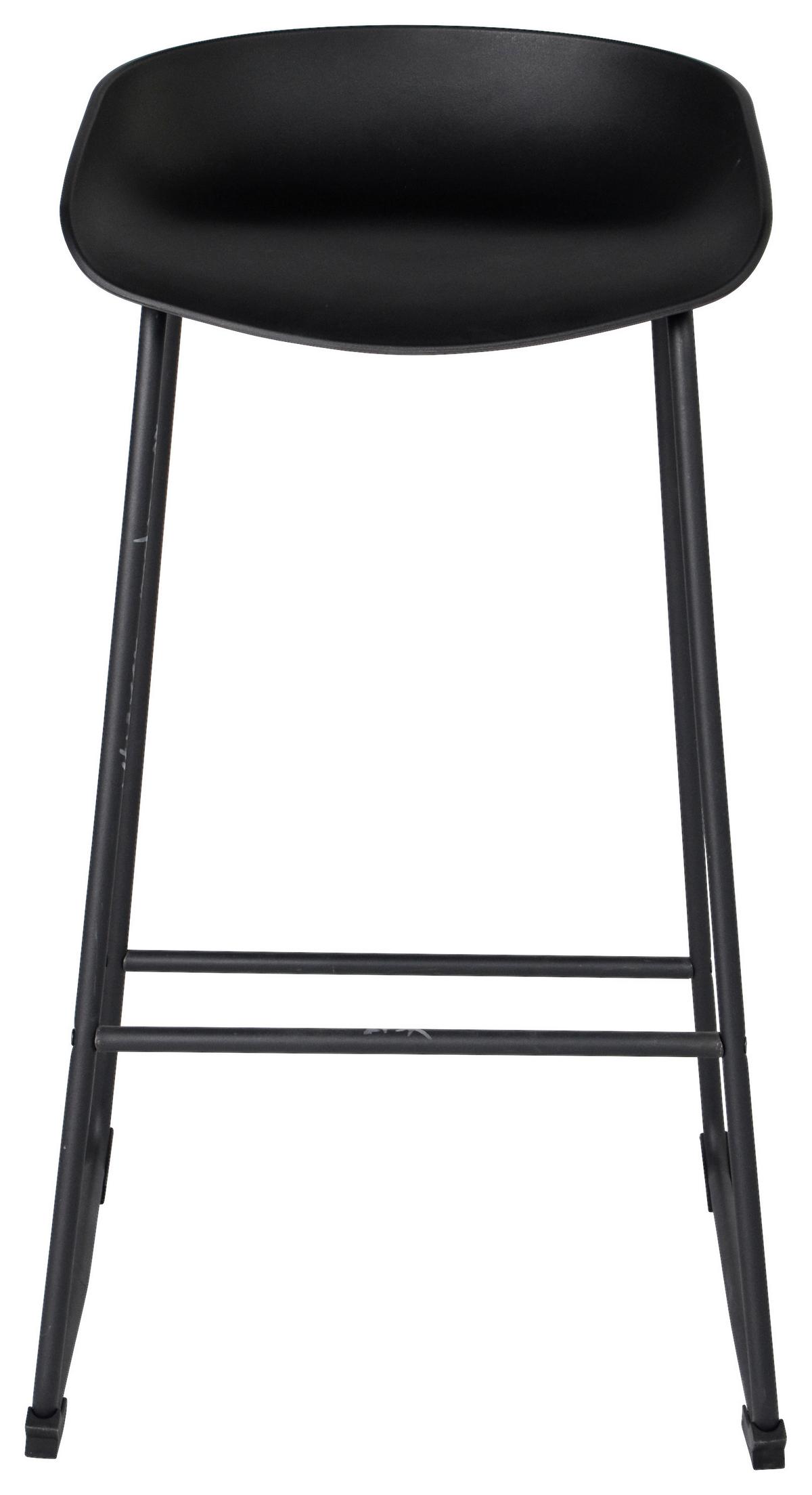 STOŁEK BAROWY VEGAS - czarny/szary, Modern, tworzywo sztuczne/metal (43/84/45cm) - Mömax