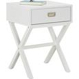Nachtkästchen Dalla - Weiß, MODERN, Holz/Metall (40/56/40cm) - MÖMAX modern living