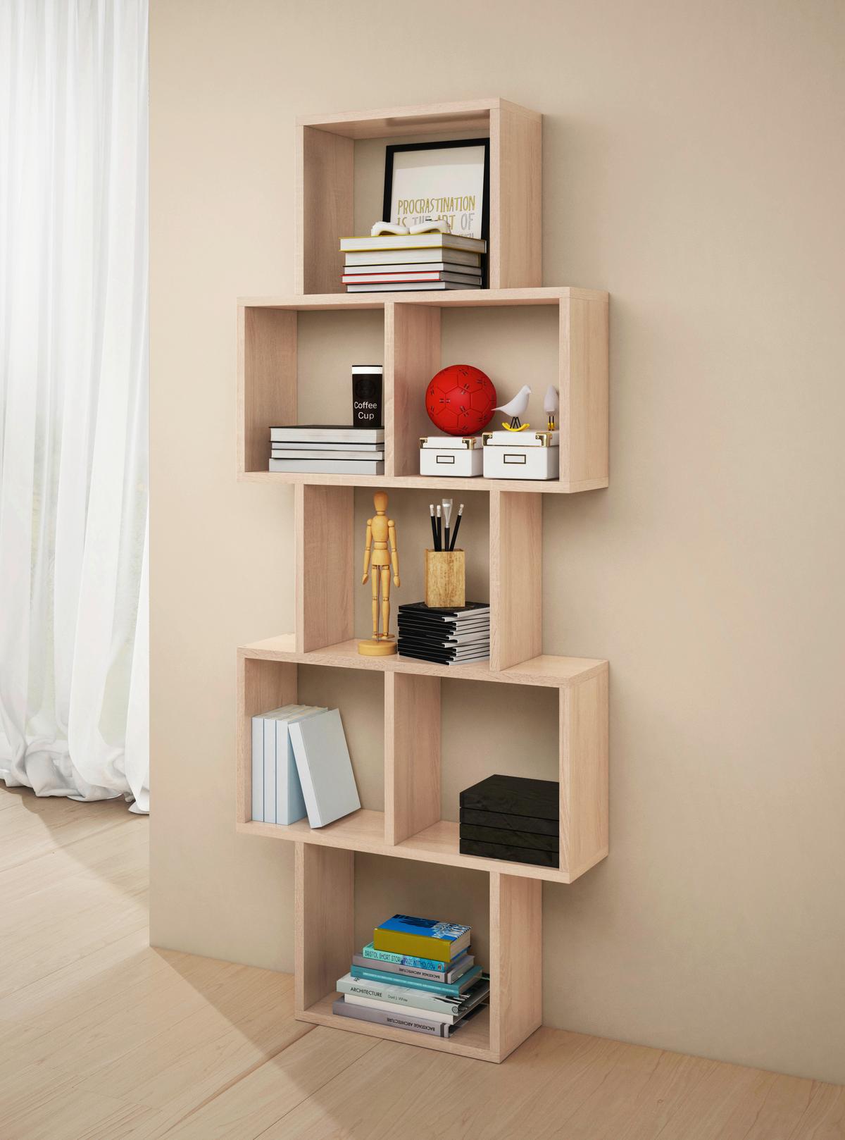 Stenski Regal Trio, Barva Hrasta - hrast sonoma, Basics, leseni material (160,8/65/18cm) - P & B