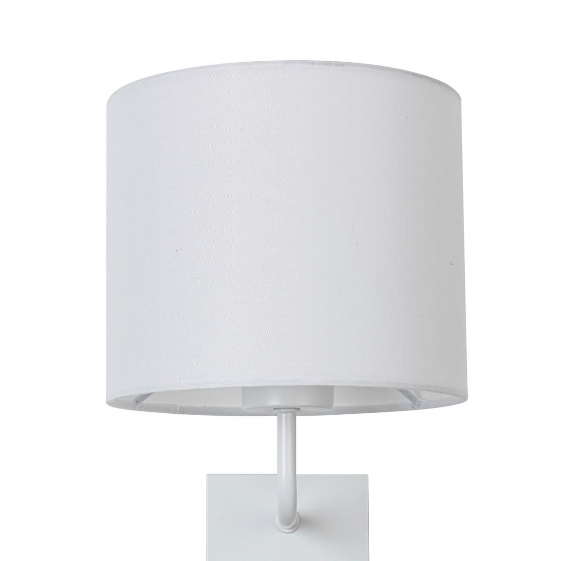 Wandleuchte Douple Weiss max. 28 Watt - Weiss, Konventionell, Kunststoff/Textil (31/18/33cm) - Mömax