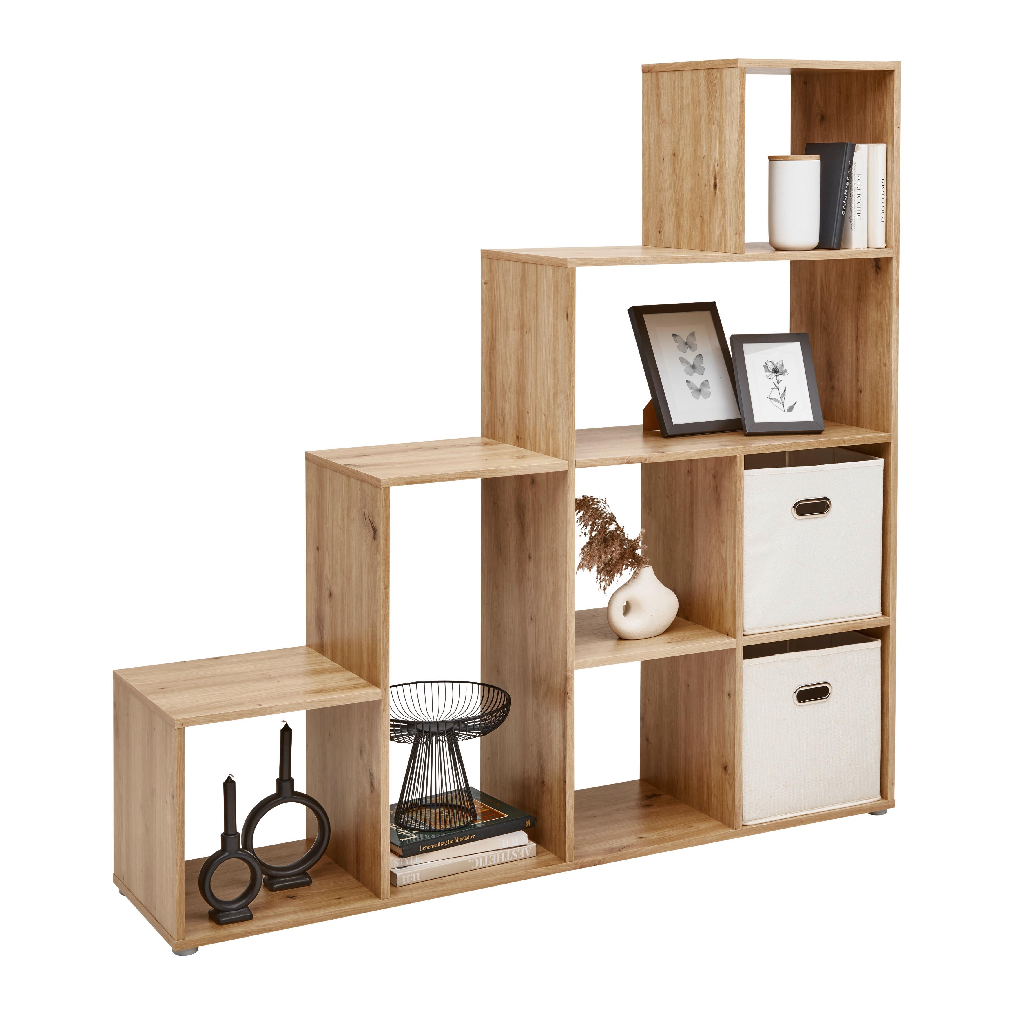 Regal Cassa 2 Eichefarben - Eichefarben, Konventionell, Holzwerkstoff (148/150/35cm) - Mömax