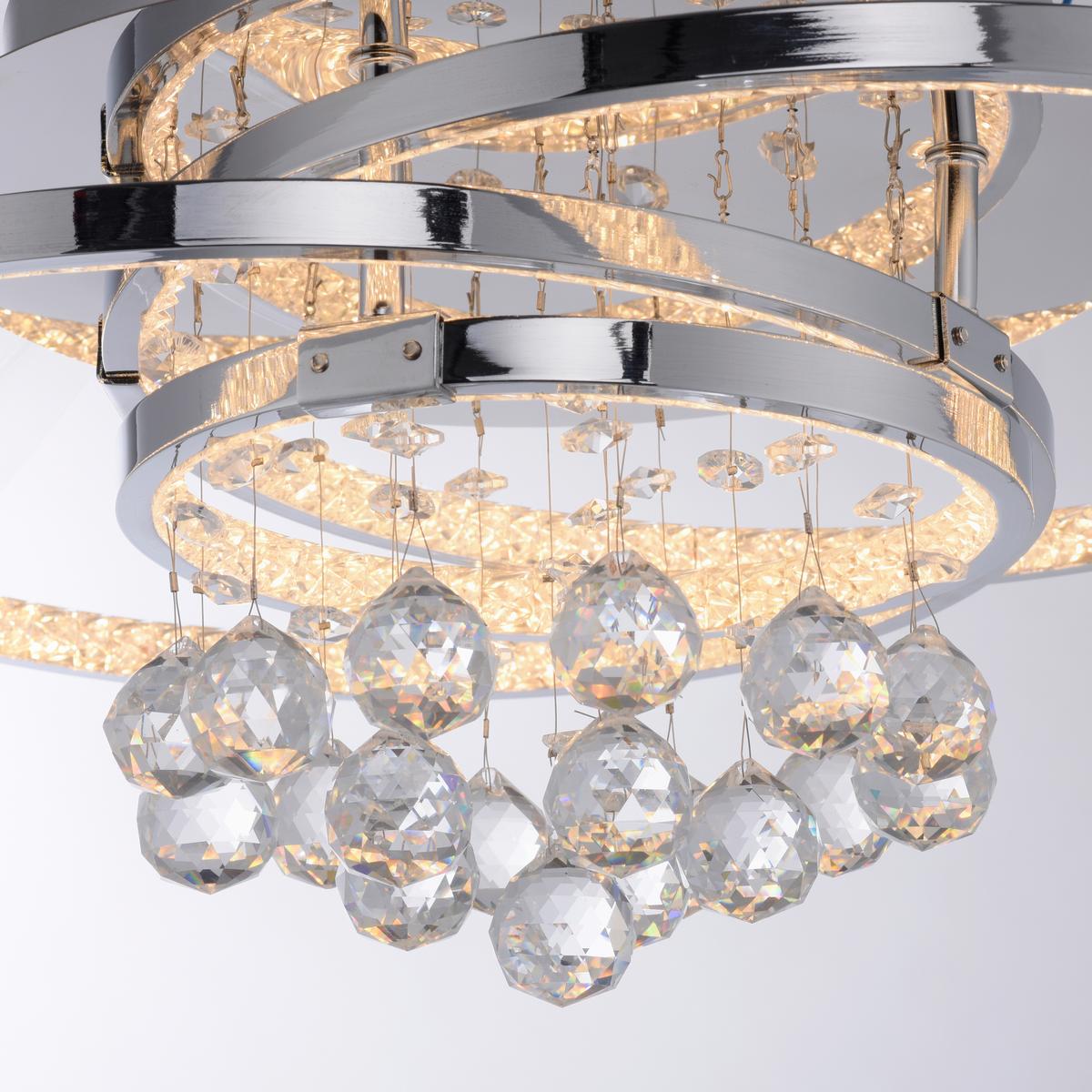 LAMPA SUFITOWA LED 6267-17 ROTAZO - kolor chromowy, Design, metal/szkło (45/33/22cm) - Paul Neuhaus