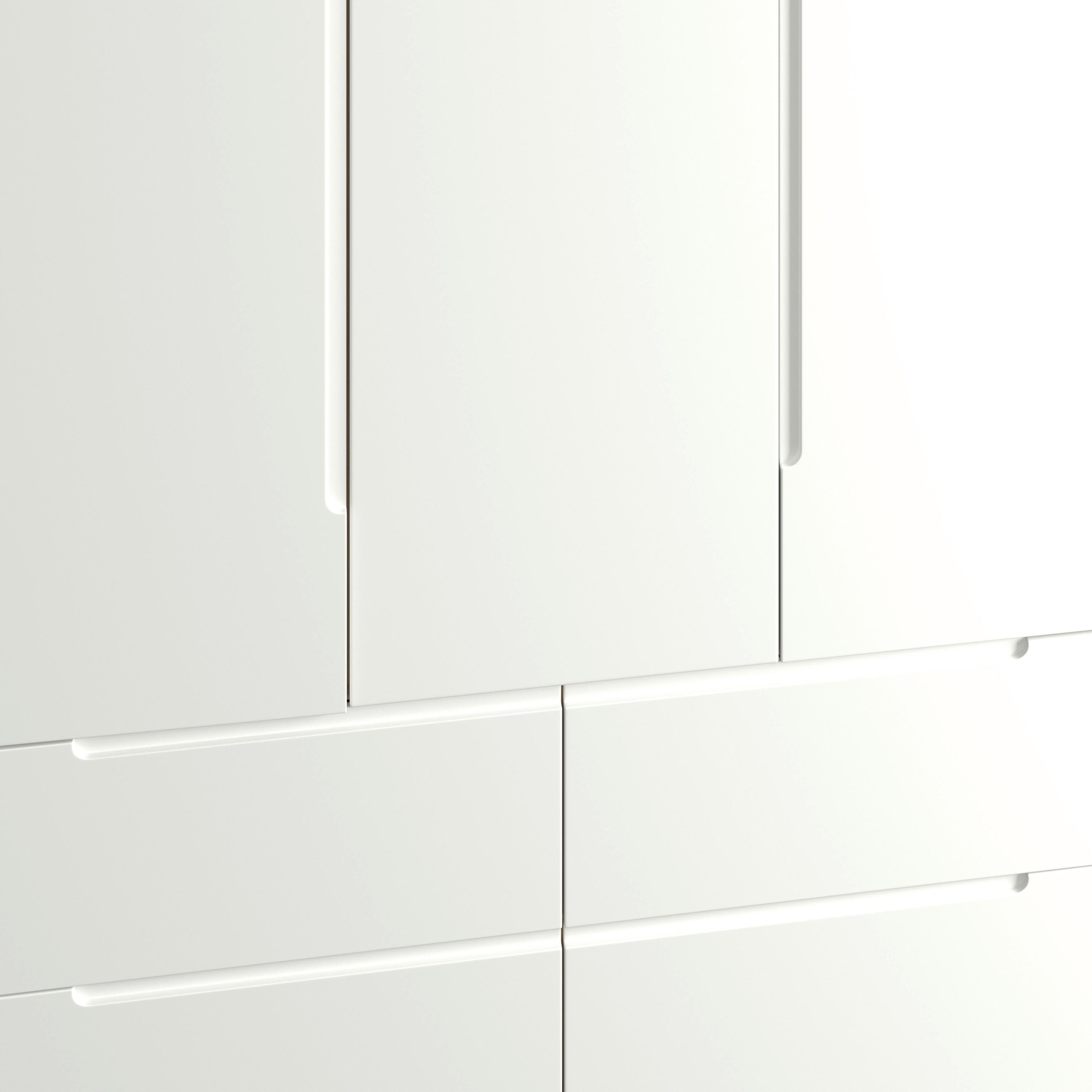 GARDEROB MARLO - vit/ekfärgad, Modern, trämaterial/trä (148/223/60cm) - Bessagi Home