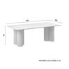 MATBORD KIANO - cremefärgad/naturfärgad, Modern, trämaterial/trä (220/105/76cm) - Bessagi Home