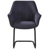 STOL MED ARMSTÖD NOVA - grå/svart, Modern, metall/textil (64/87/60cm) - Mömax