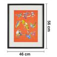 Aquarellbild Birdy I 46x56 cm - Multicolor/Schwarz, MODERN, Glas/Holz (46/56/3cm) - MÖMAX modern living