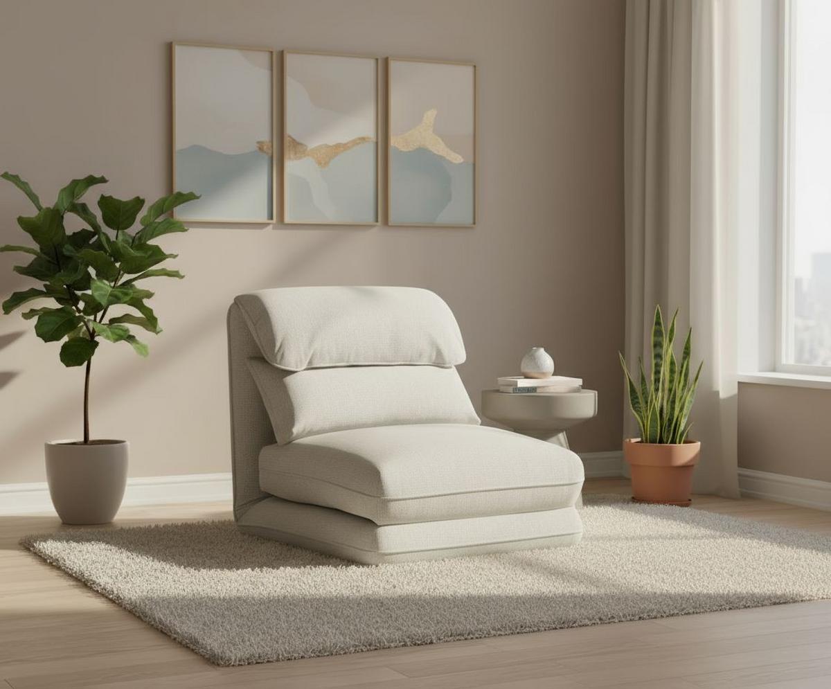 Fotelj Verve, Bež, Funkcija Ležišča - bež, Design, kovina/tekstil (78/72/85cm) - Livetastic