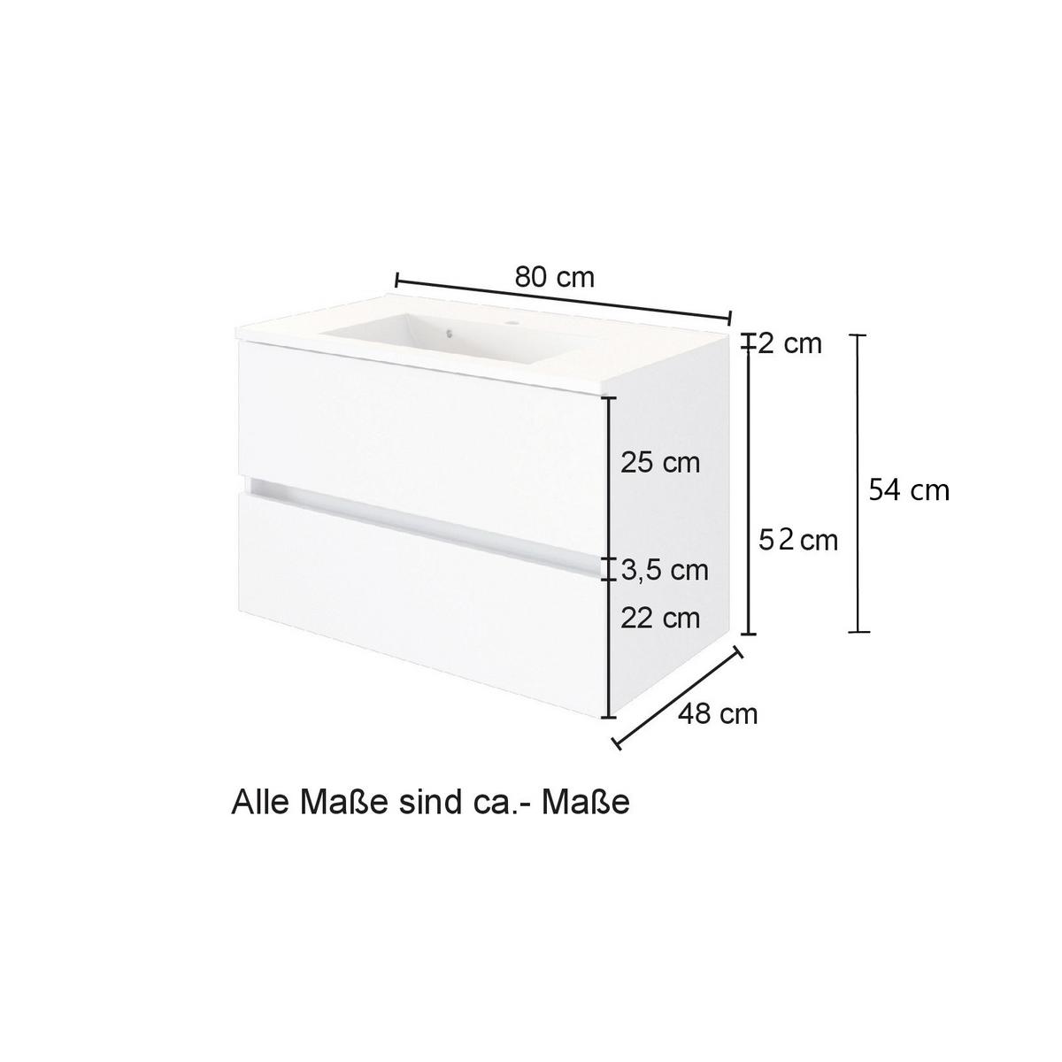 Badezimmer ''Helsinki'', Weiß/Eichefarben - Eichefarben/Weiß, KONVENTIONELL, Glas/Holzwerkstoff (120cm) - Held