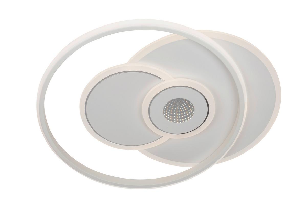 LAMPA SUFITOWA LED LUCCA - biały, Trend, tworzywo sztuczne/metal (50,3/42,5/6cm) - Novel