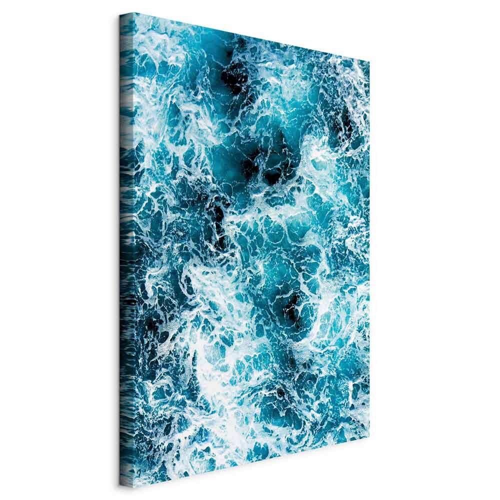 Slika Na Platnu Sea Currents - modra/bela, Basics, tekstil/leseni material (40/60/1.2cm) - artgeist