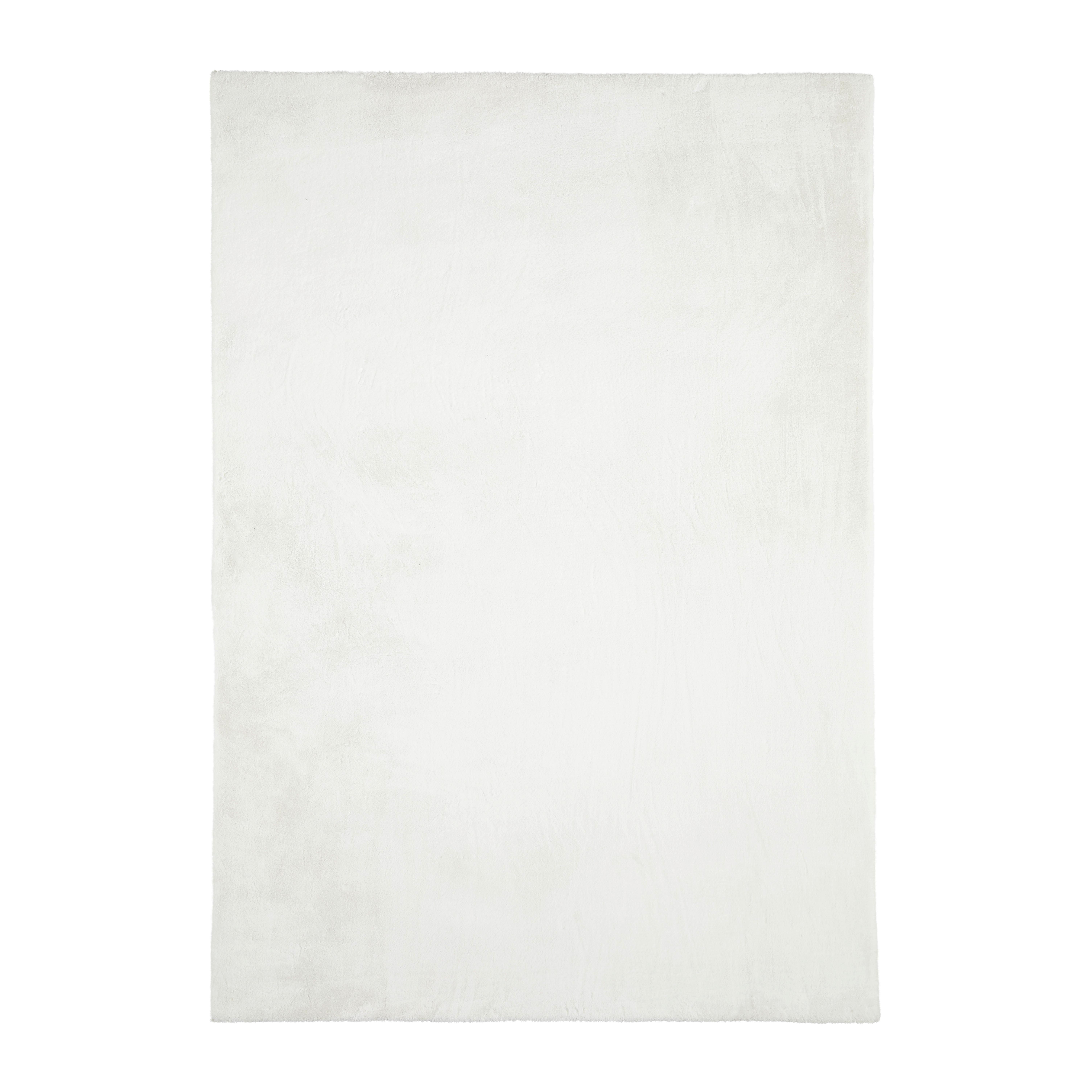 DYWAN Z WYSOKIM RUNEM LAGOS - biały, Design, tkanina (160/230cm) - Novel