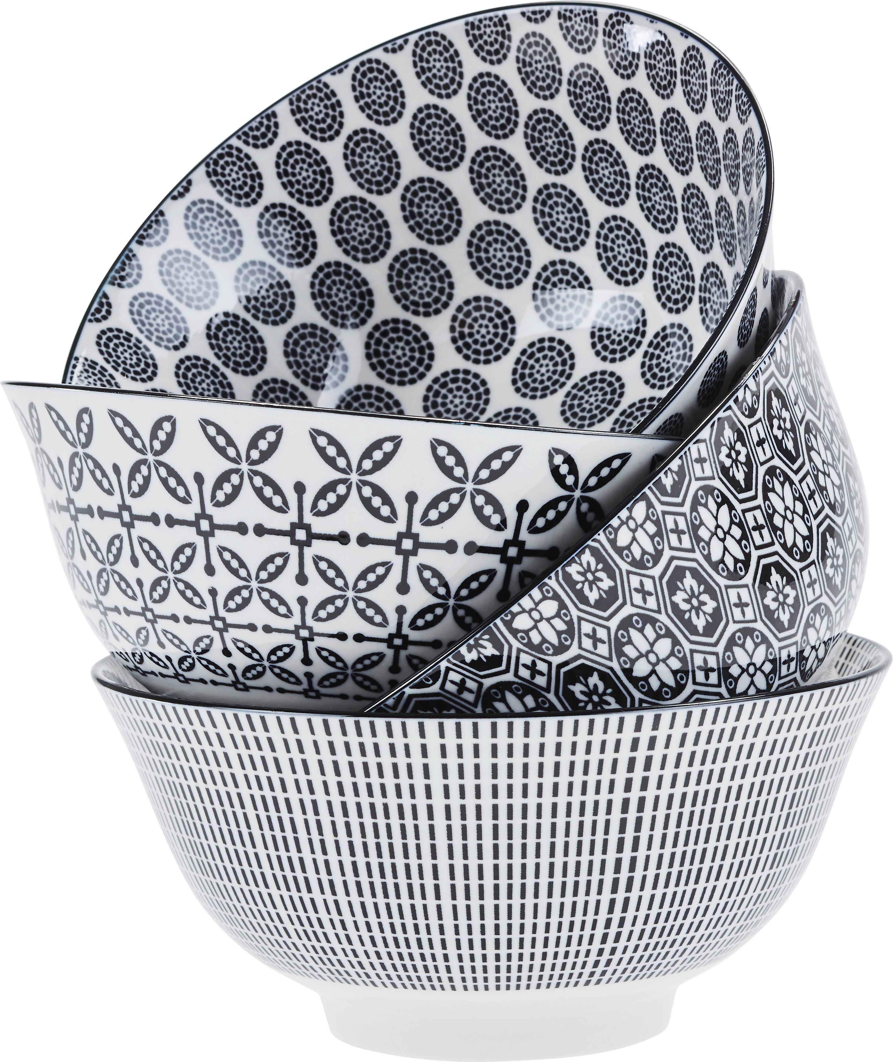 Mélytányér Shiva - fekete/fehér, Lifestyle, kerámia (21/8cm) - Modern Living