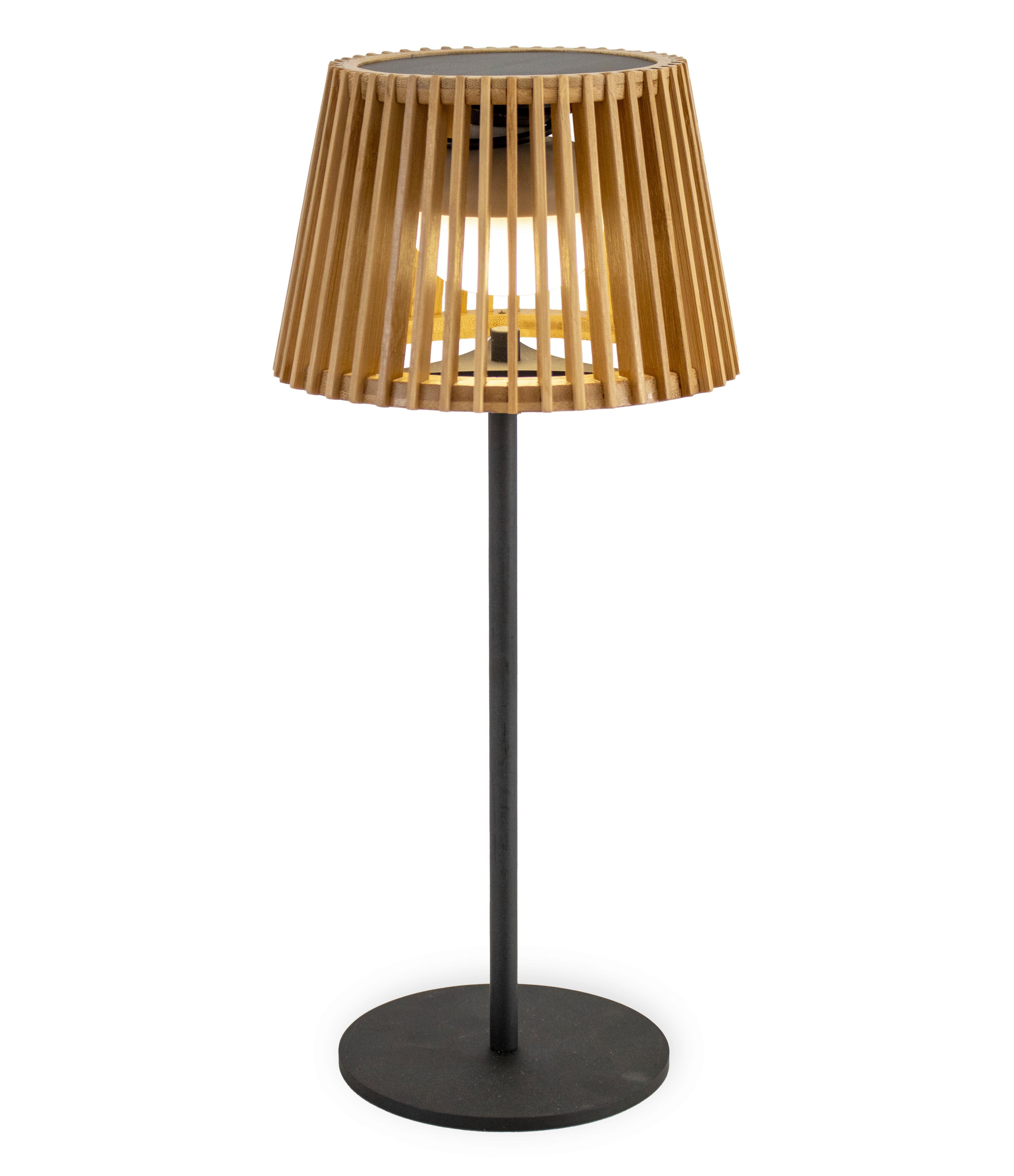 LAMPA STOŁOWA Z AKUMULATOREM OKINAWA LUMOKT036NWSWNW - czarny/brązowy, Natur, materiały naturalne/metal (16/36/16cm) - Newgarden
