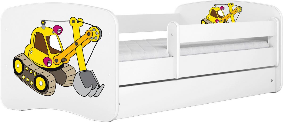 Otroška Postelja Babydreams, Bela, 80x160cm - bela/barve breze, Moderno, tekstil/leseni material (80/160cm) - MID.YOU