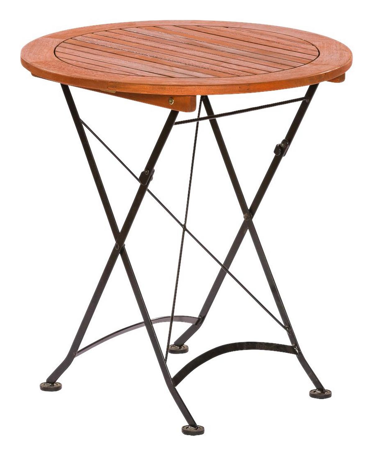 Set Za Balkon Schlossgarten, 3-Delno, Masivno - črna/naravne barve, Romantika, kovina/les - Gardenson