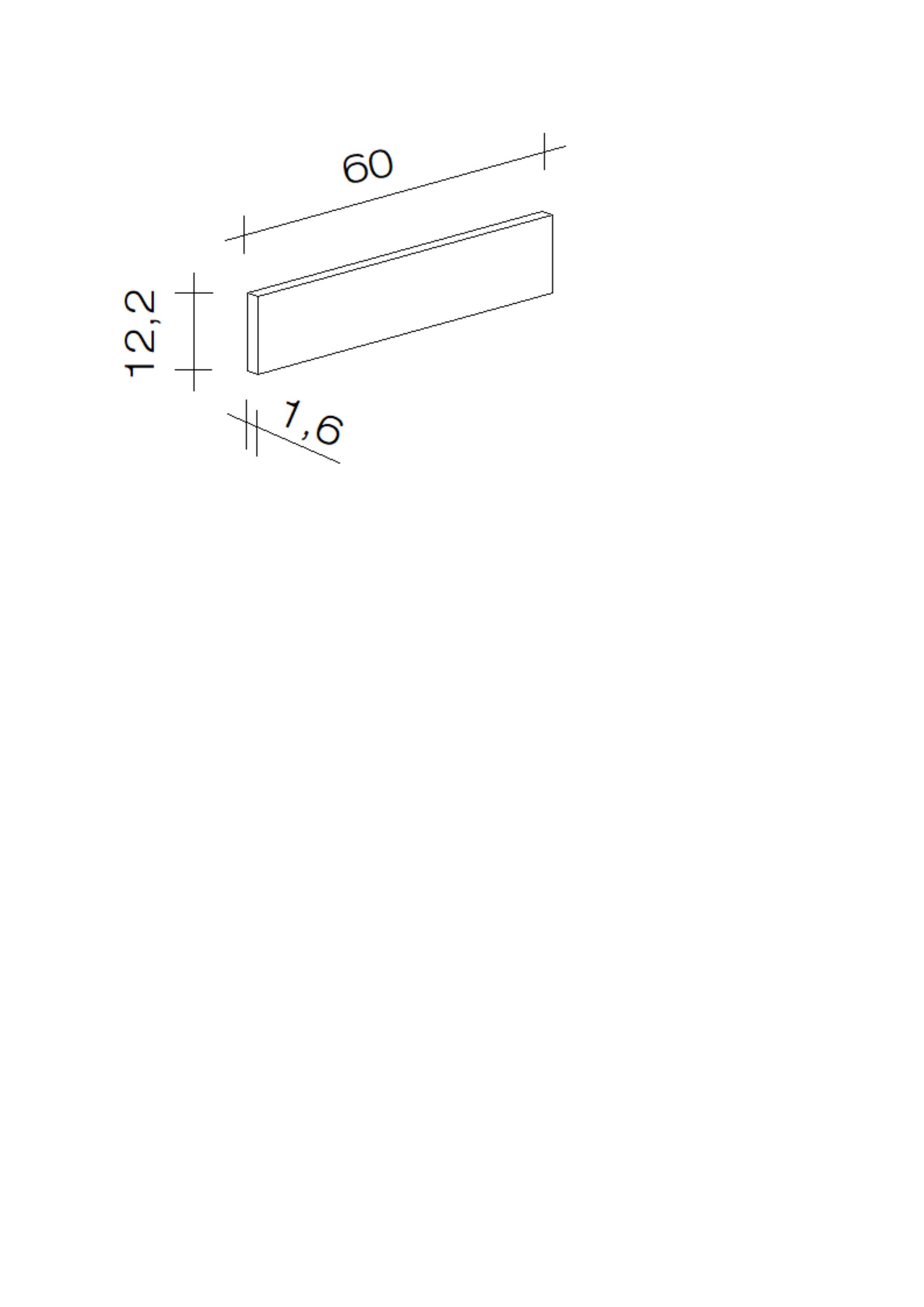 Sockel Sockelblende / Eiche - Eichefarben, MODERN, Holzwerkstoff (60cm) - FlexWell