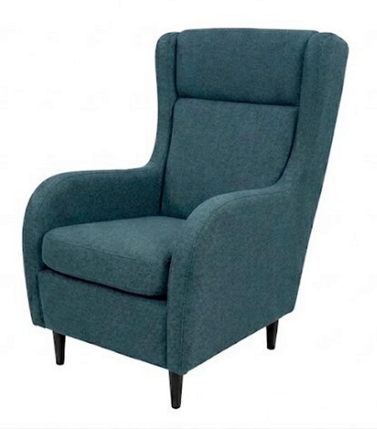 Füles Fotel Gepetto - kék, Konventionell, faalapú anyag/textil (77/100/86cm)