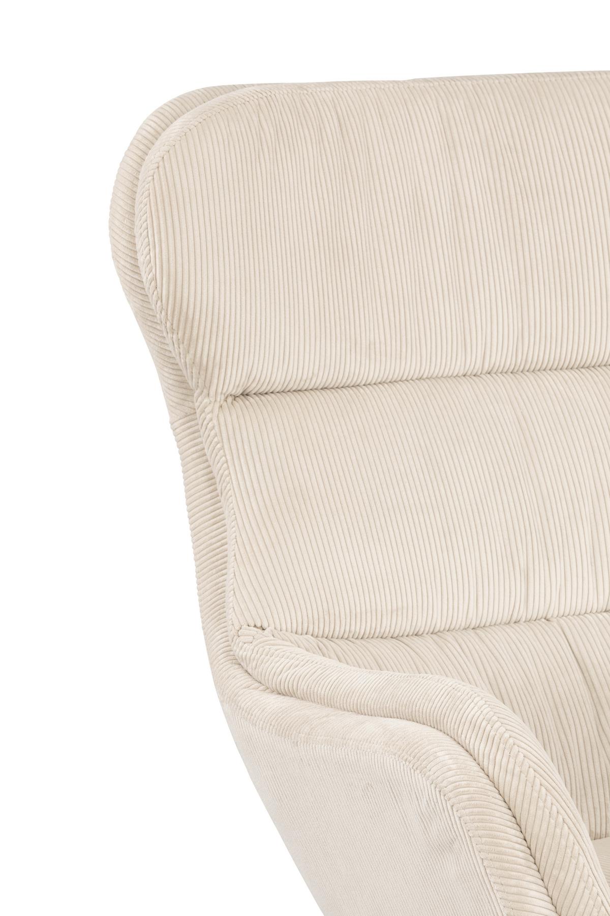 Set S Foteljem Tabbe, Bež, Žamet - črna/bež, Moderno, kovina/tekstil (76/110/88,5cm) - Modern Living