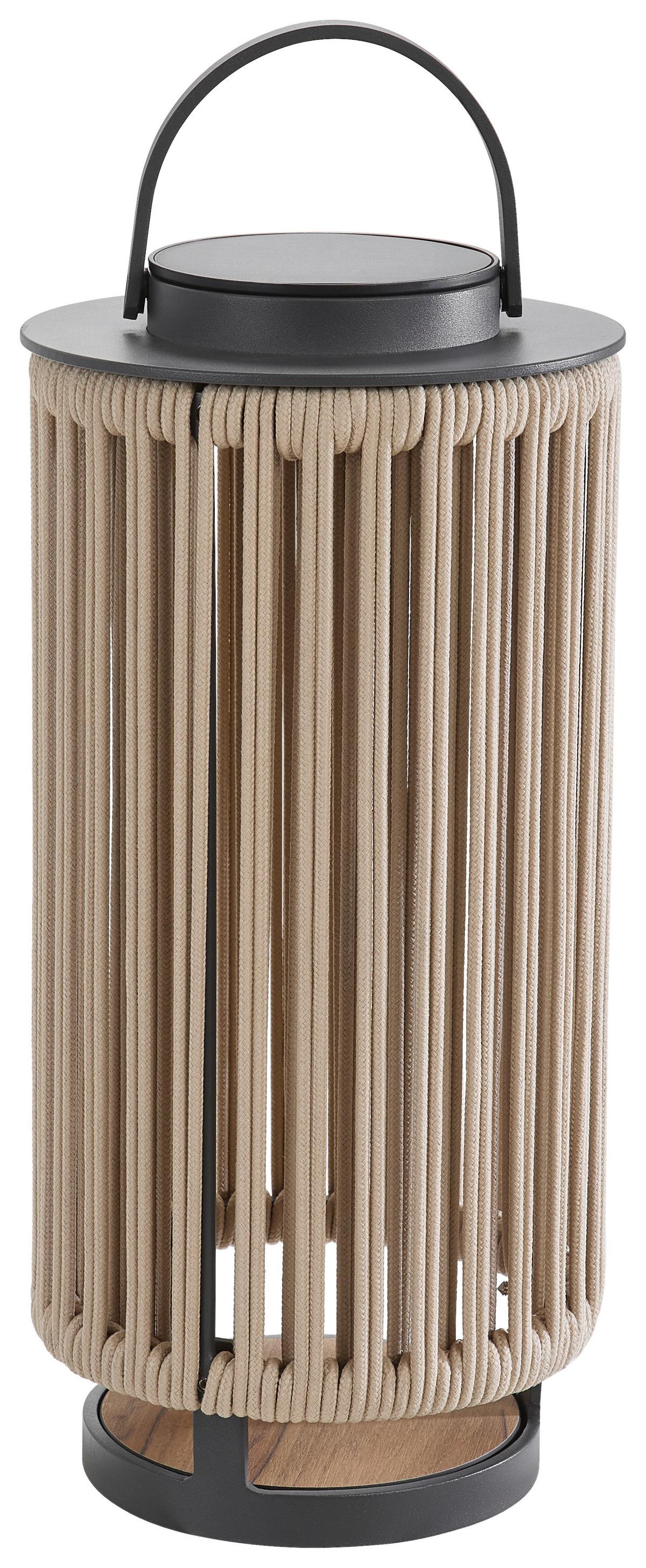 LAMPA SOLARNA LUMIN -EXKLUSIV- - kolor naturalny/ciemnoszary, Design, tworzywo sztuczne/metal (21,5/45/21,5cm) - Ambia Garden