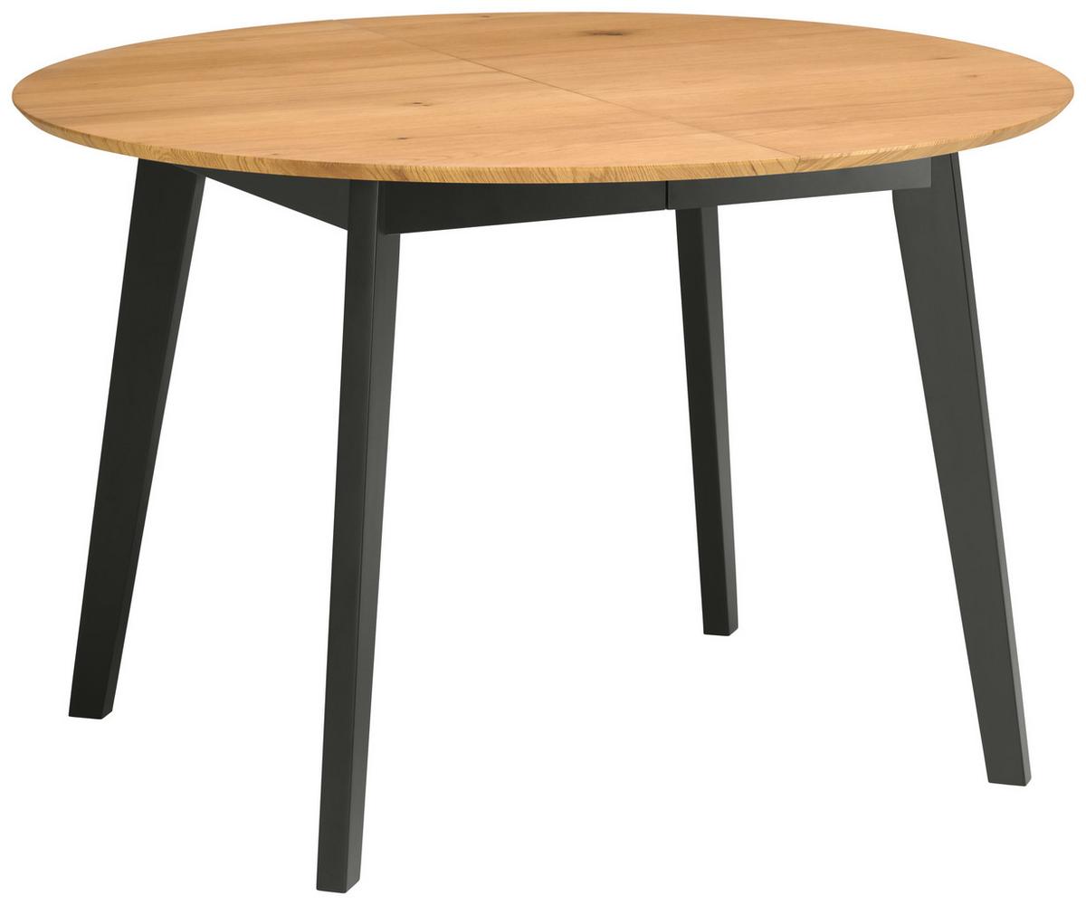 STÓŁ DO JADALNI PABLO AZ - kolor dębowy/czarny, Konventionell, materiał drewnopochodny/drewno (120-200/120/74cm) - MID.YOU