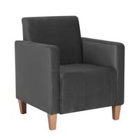SESSEL MILLA - Anthrazit/Naturfarben, Design, Holz/Textil (71/81/70cm) - Max Winzer