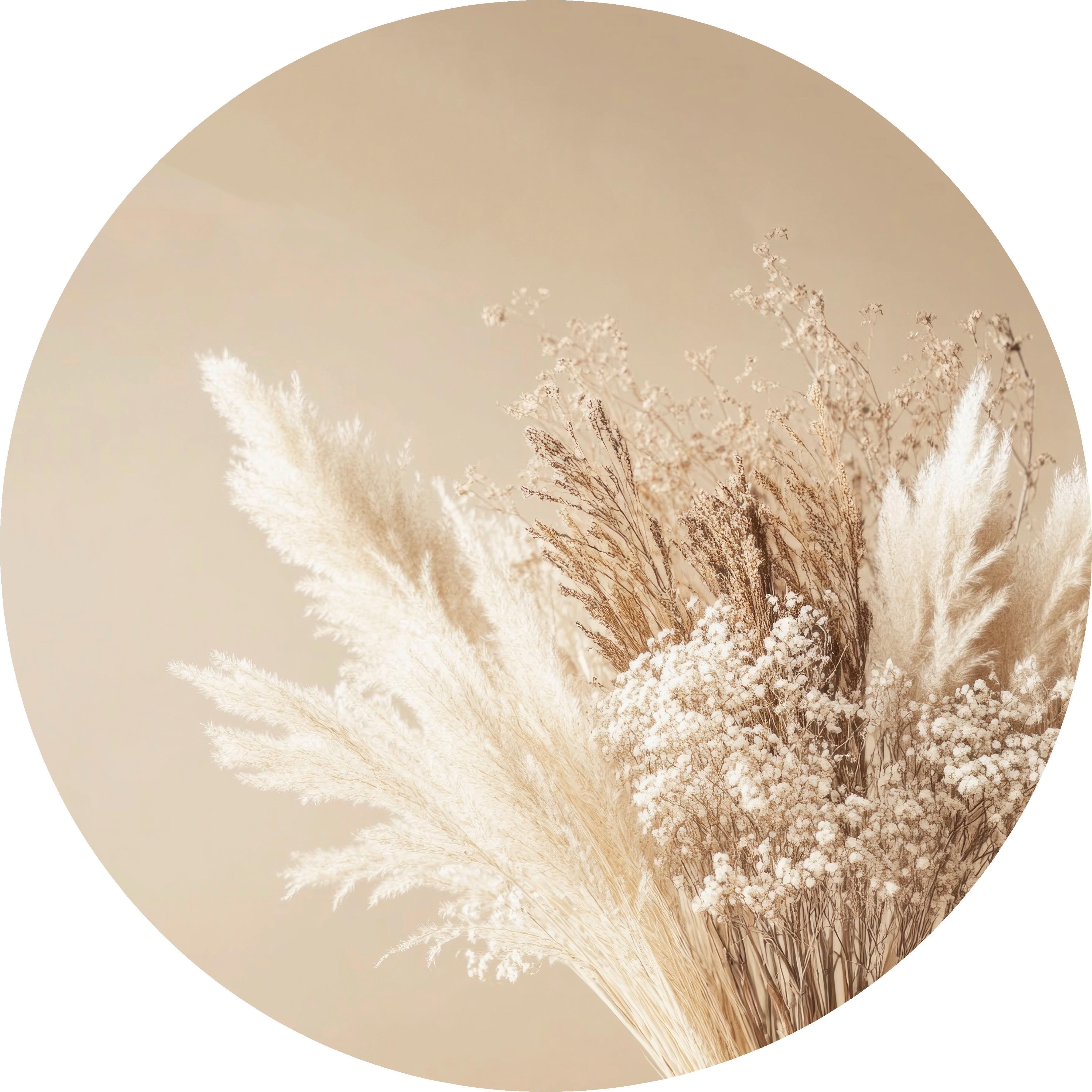 METALLBILD GRASS AND FLORAL BOUQUET - Beige, Basics, Metall (40/0,3cm)