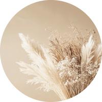 METALLBILD GRASS AND FLORAL BOUQUET - Beige, Basics, Metall (40/0,3cm)