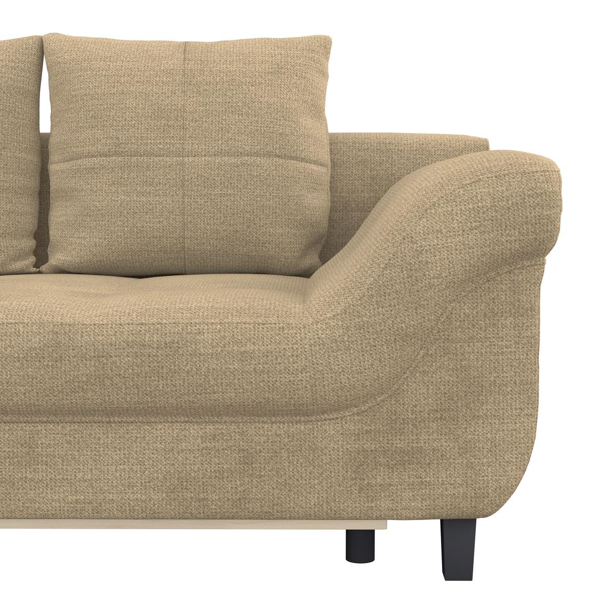 Kutna Garnitura Mendoza - bež/crna, Konvencionalno, tekstil (197/309cm) - Modern Living