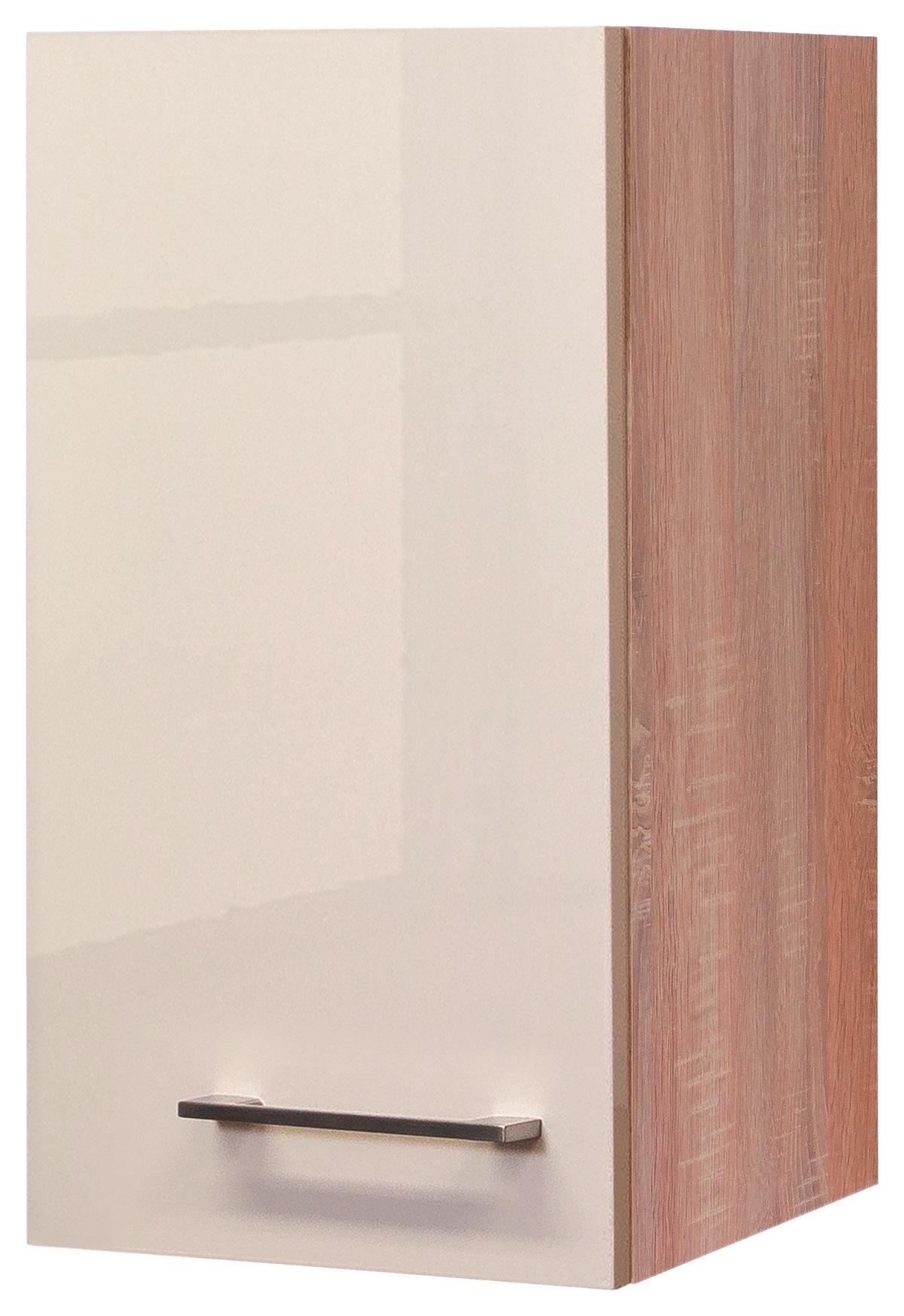 Kuhinjska Zgornja Omarica Nepal, Barva Hrasta - barve nerjavečega jekla/kašmir, Moderno, kovina/leseni material (30/54,8/32cm) - FlexWell