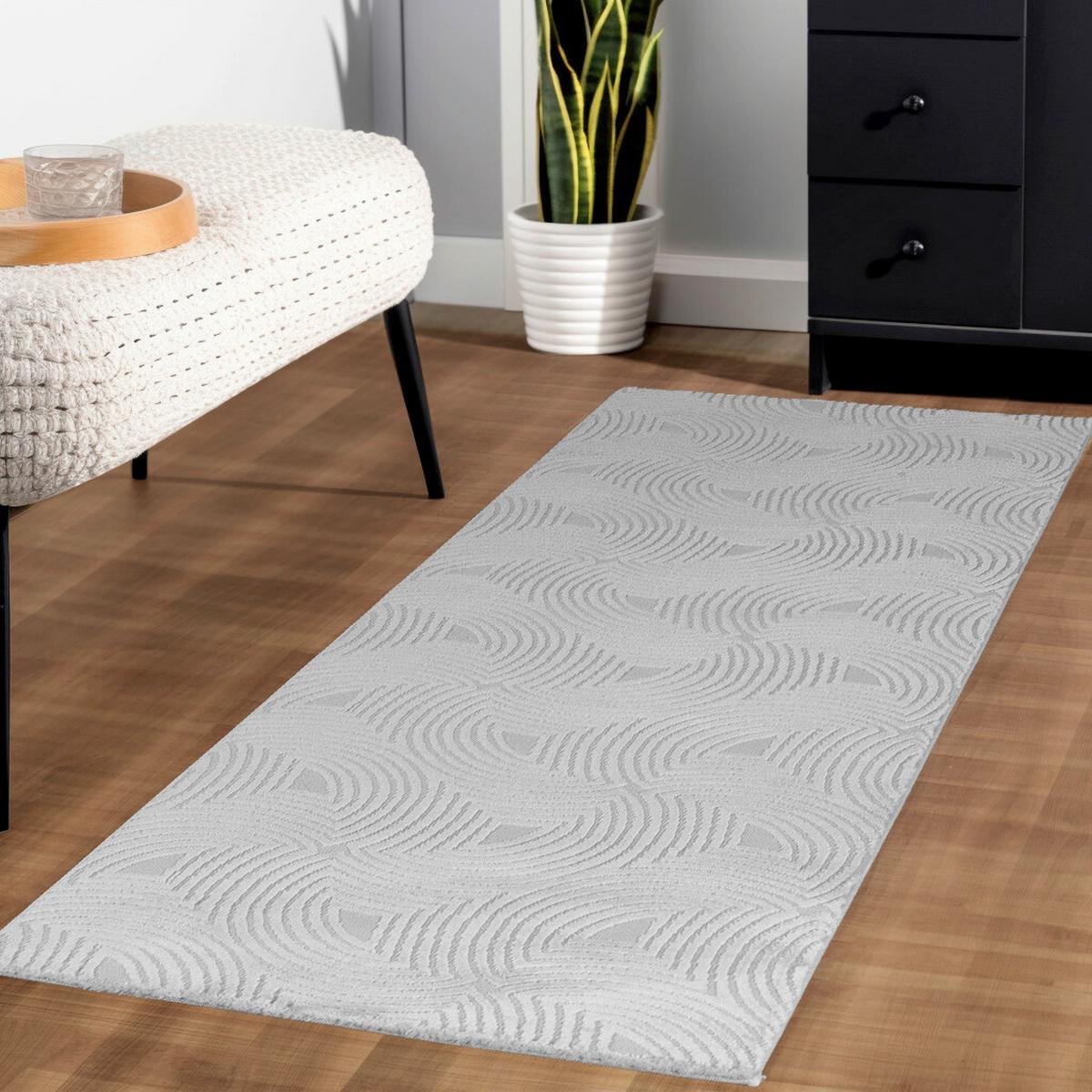 Tekač Sahara, Srebrna, 80x250cm - srebrne barve, Design, tekstil (80/250cm) - Novel