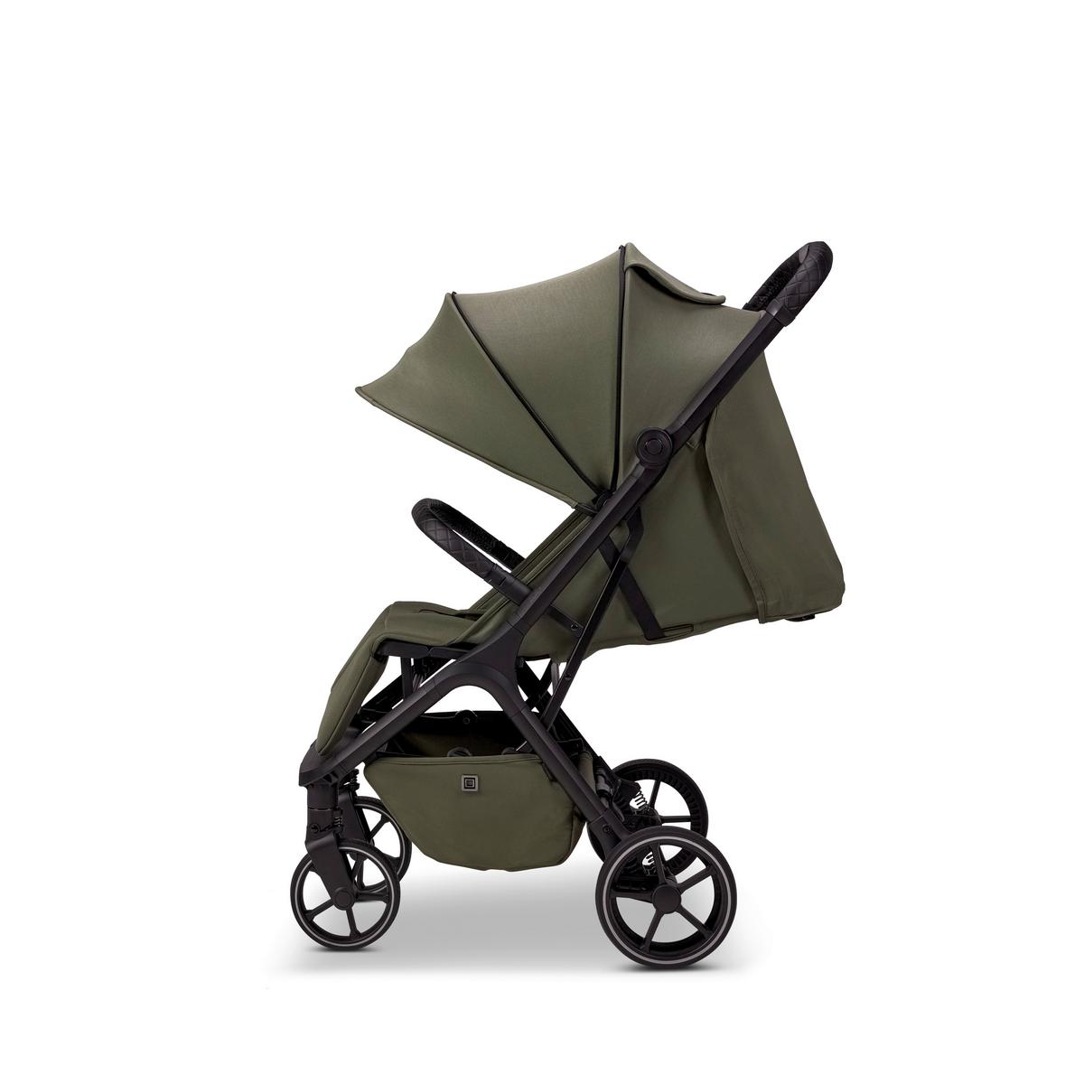 WÓZEK SPACEROWY ZOE+ - oliwkowa zieleń, Basics (80/50/103cm) - Moon