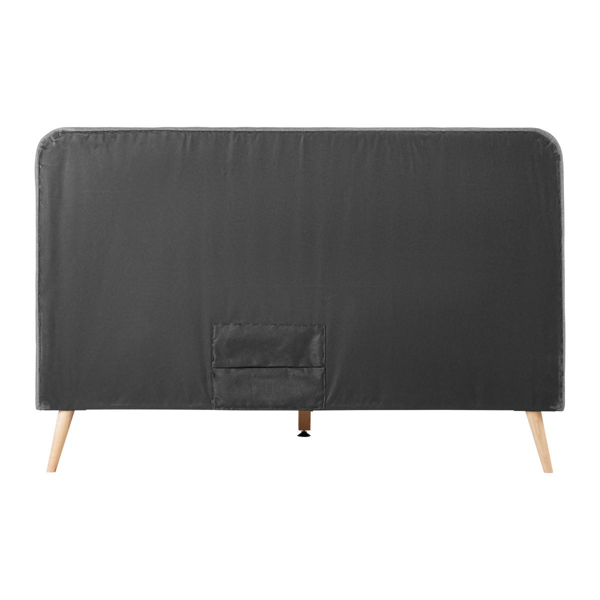 Polsterbett Barleta Dunkelgrau ca. 120x200cm - Dunkelgrau/Naturfarben, MODERN, Holz/Textil (120/200cm) - Mömax