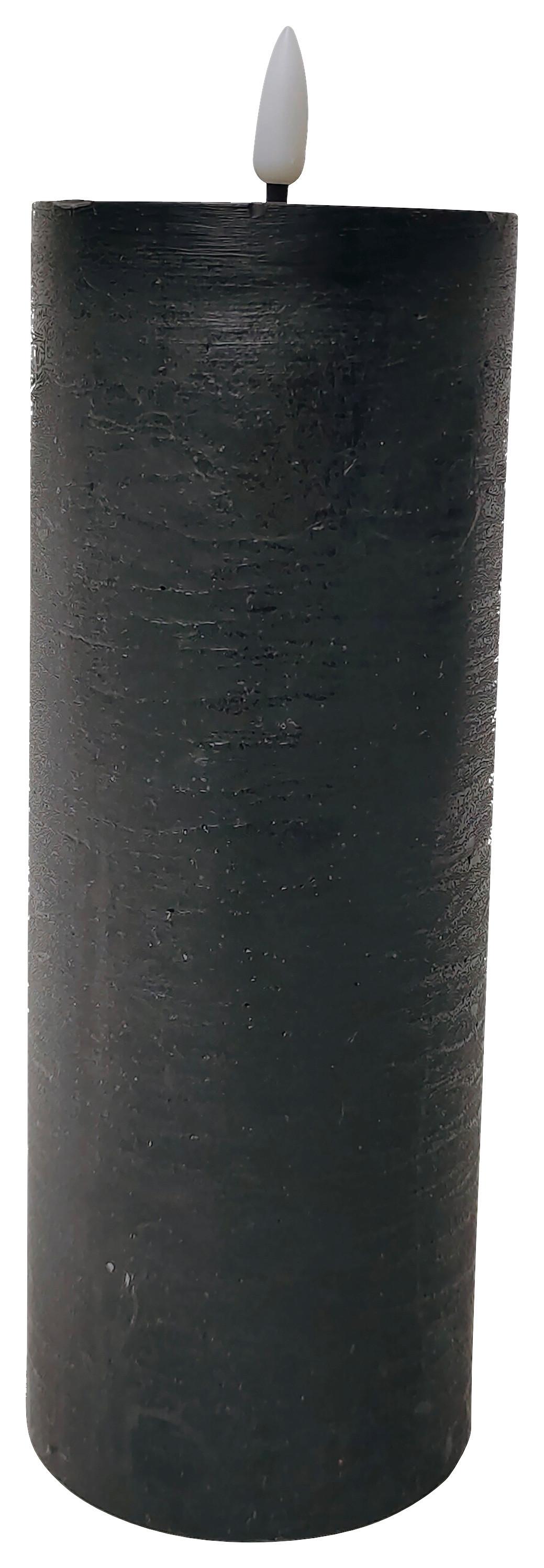 Kerze mit LED Mandy in Schwarz - Schwarz (7,5/17,5cm) - Premium Living