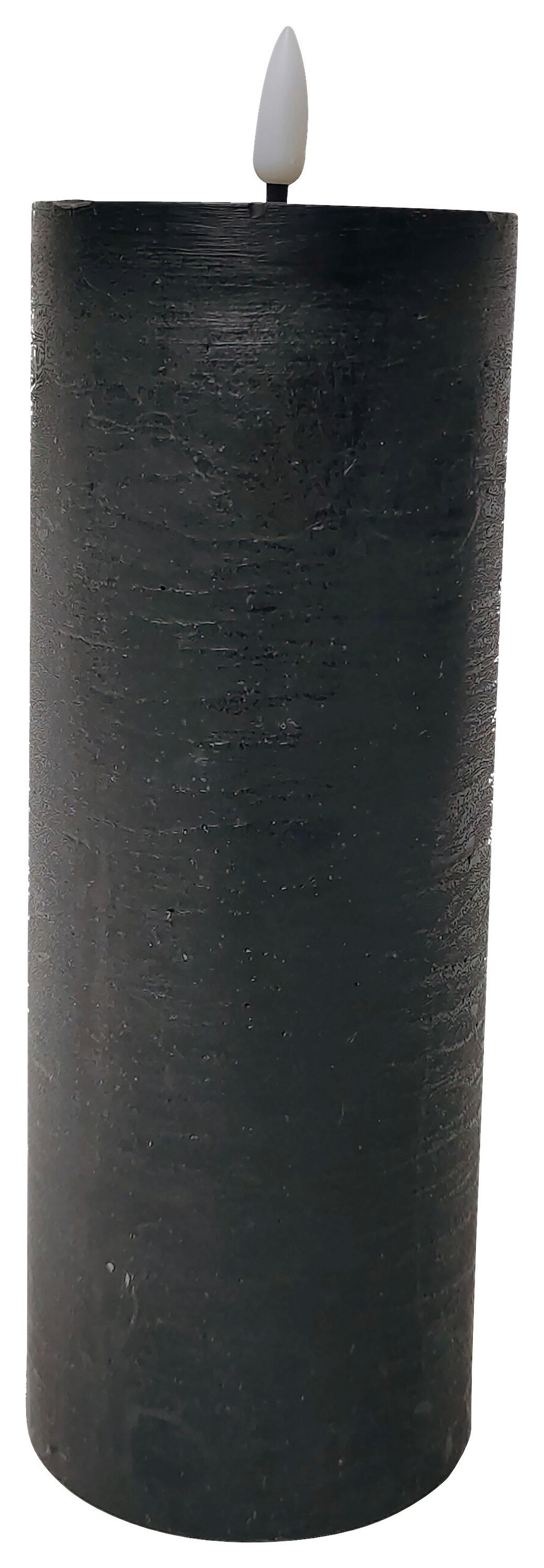Kerze mit LED Mandy in Schwarz - Schwarz (7,5/17,5cm) - Premium Living