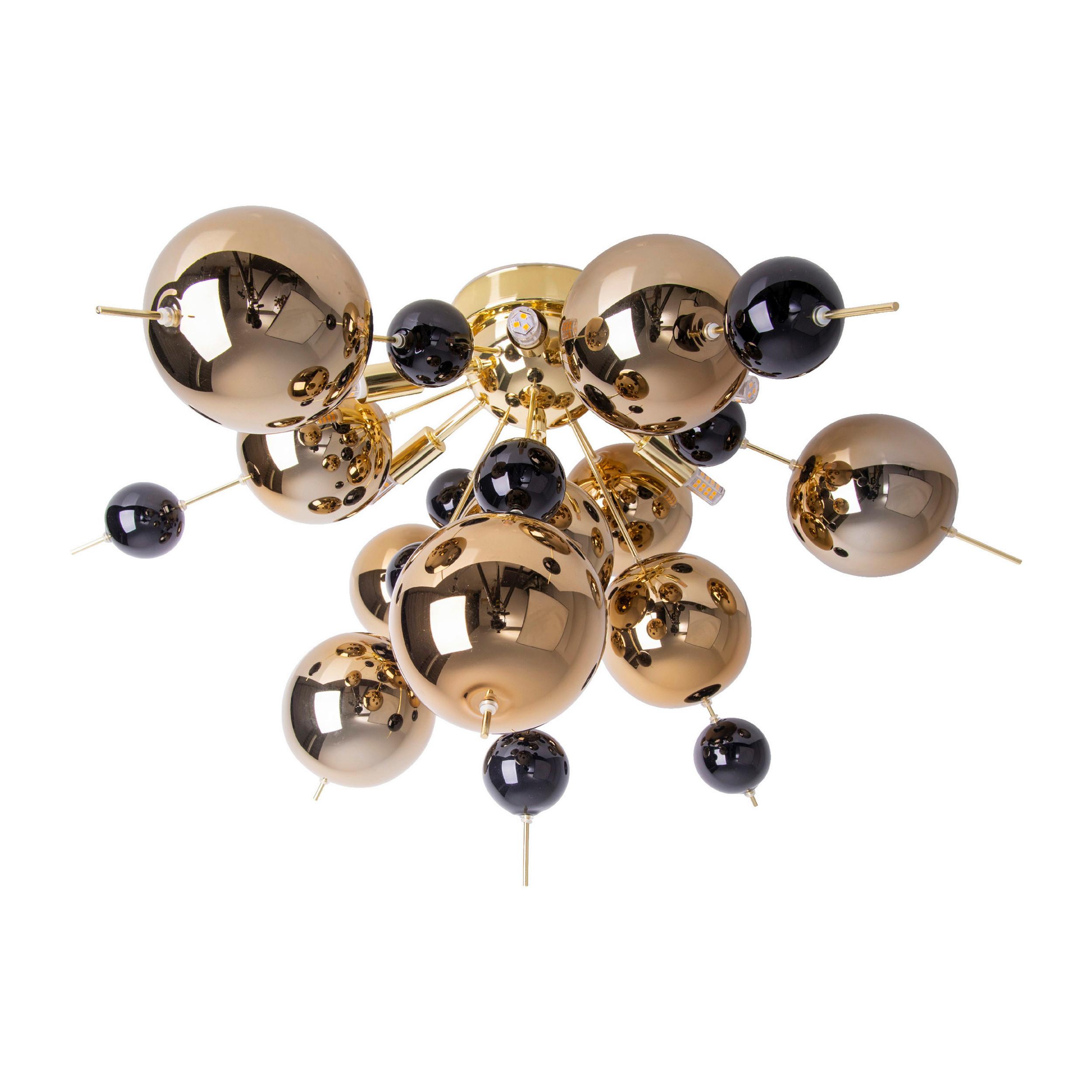 Deckenleuchte max. 20 Watt - Goldfarben/Schwarz, LIFESTYLE, Metall (57/57/38cm) - Näve
