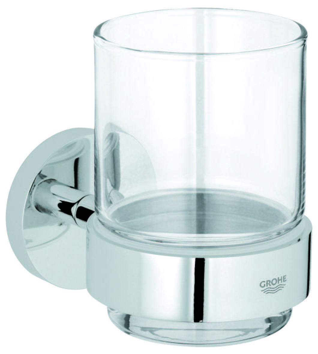 Fogmosó Pohár Grohe Essentials - króm, Modern, Üveg/fém
