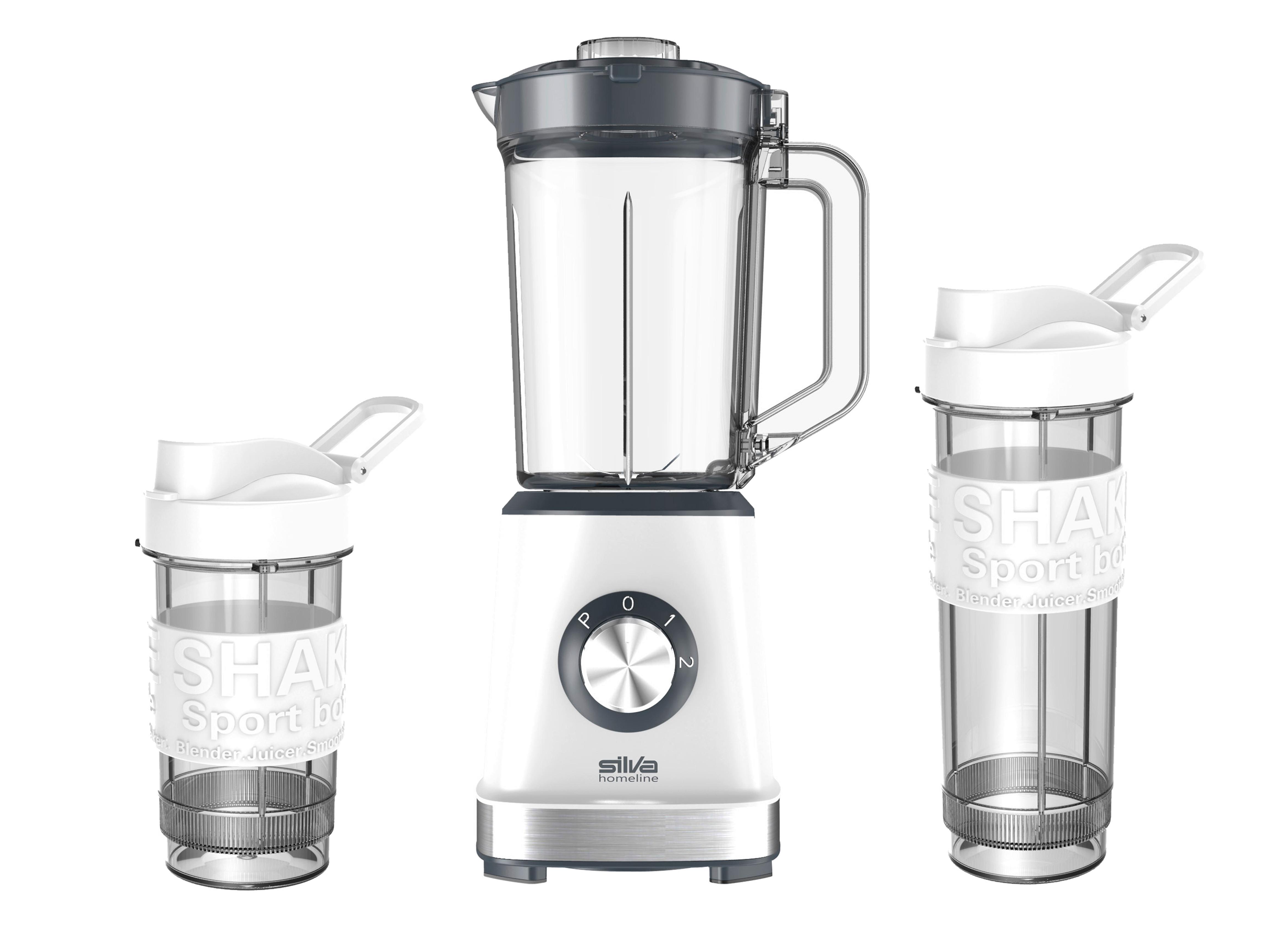 STANDMIXER Smooth max. 500 Watt - Edelstahlfarben/Schwarz, Kunststoff (18/37,5/15,3cm) - Silva Homeline