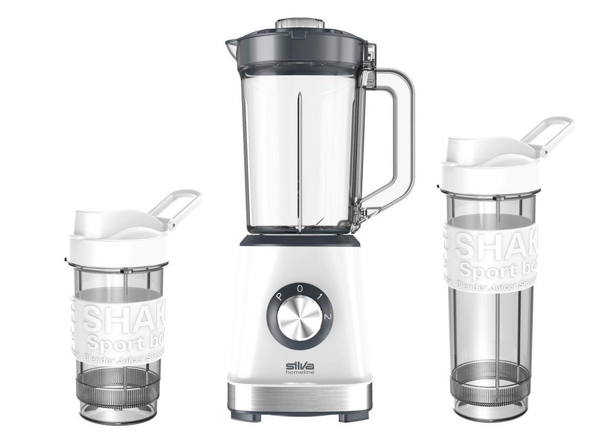 STANDMIXER Smooth max. 500 Watt - Edelstahlfarben/Schwarz, Kunststoff (18/37,5/15,3cm) - Silva Homeline