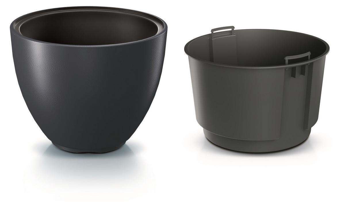 Kaspó Heos Classic - antracit, Basics, műanyag