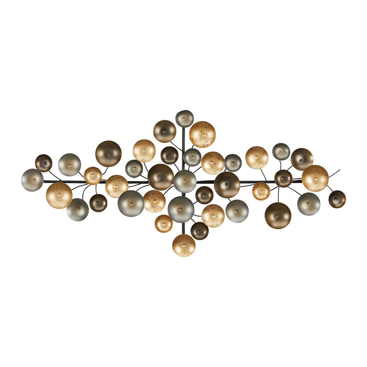 Metallbild Portia in Multicolor - Silberfarben/Goldfarben, MODERN, Metall (96/42/7cm)
