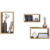 VÄGGHYLLPLAN SET TRITTICO -SB- - ekfärgad, Modern, trämaterial (45-40-35/27-22-17/16cm) - Mömax