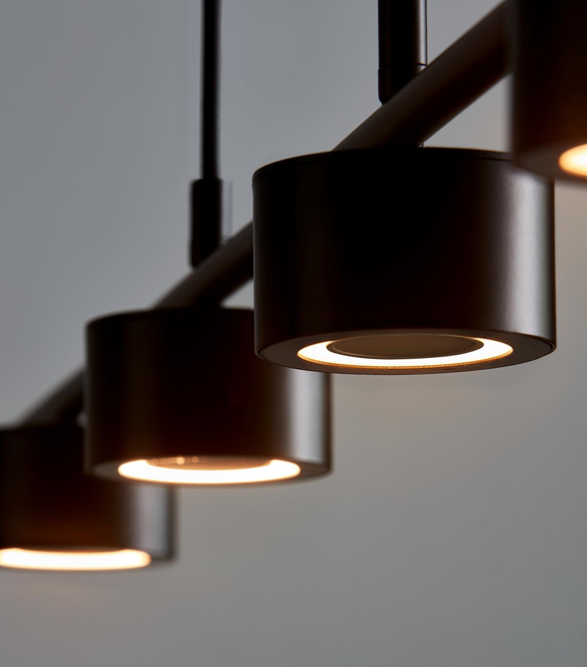 LAMPA WISZĄCA LED 2010813003 CLYDE PELA 4 LINE - czarny, Design, metal (115/8,5cm) - Nordlux