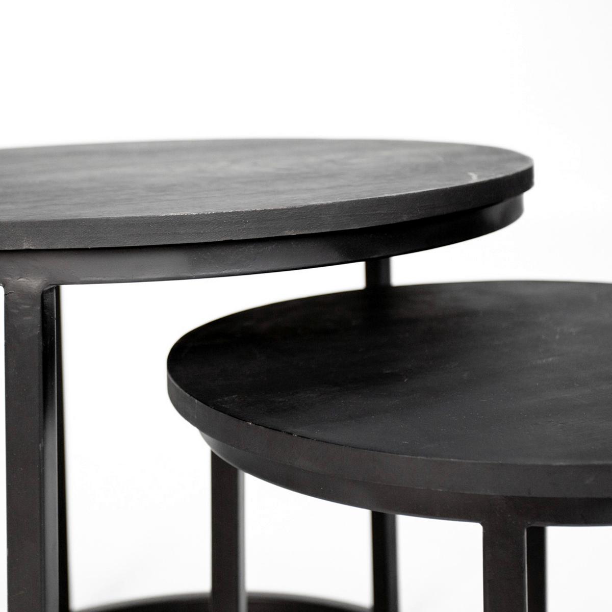 COUCHTISCH GIRO - Schwarz, KONVENTIONELL, Holz/Metall (53/53/53cm) - MID.YOU