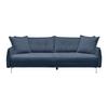 Bigsofa Kiss Dunkelblau - Chromfarben/Dunkelblau, Modern, Holz/Metall (241/90/117cm) - Mömax