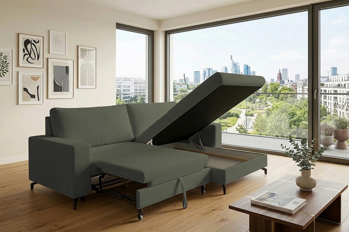 Kutna Garnitura Clara - zelena, Moderno, tekstil (240/177cm) - Modern Living