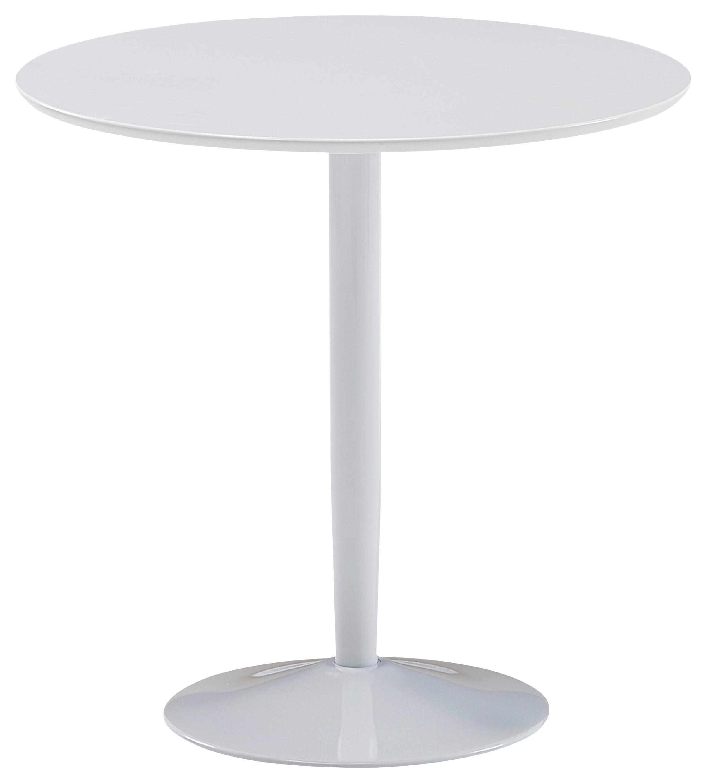 ESSTISCH WL6.504 Weiß D: 75 cm - Weiß, MODERN, Holzwerkstoff/Metall (75/74cm) - MID.YOU