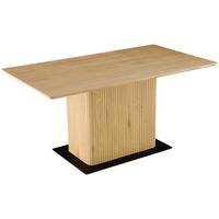 Jedilna Miza Joe, Barva Hrasta, 160x90 - črna/barve hrasta, Trendi, kovina/leseni material (160/90/75cm) - MID.YOU