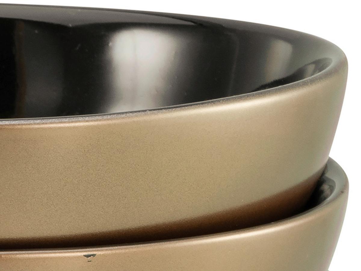 Set Skodelic Za Kosmiče Golden Dayns Black, 6-Delni - zlate barve/črna, Basics, keramika (16cm) - Creatable