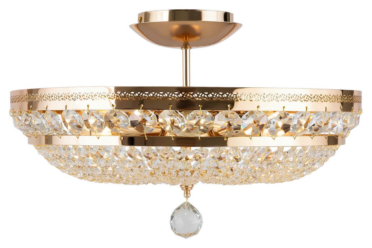 Kronleuchter Ottilia Goldfarben max. 60 Watt - Goldfarben, Trend, Glas/Metall (43,5/23,5/43,5cm) - MAYTONI